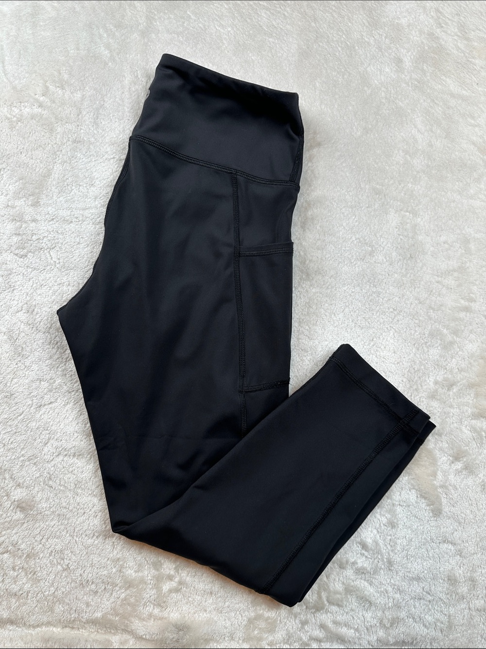 90 Degree By Reflex Size M Black High-Rise Leggings with Side Pockets | Active